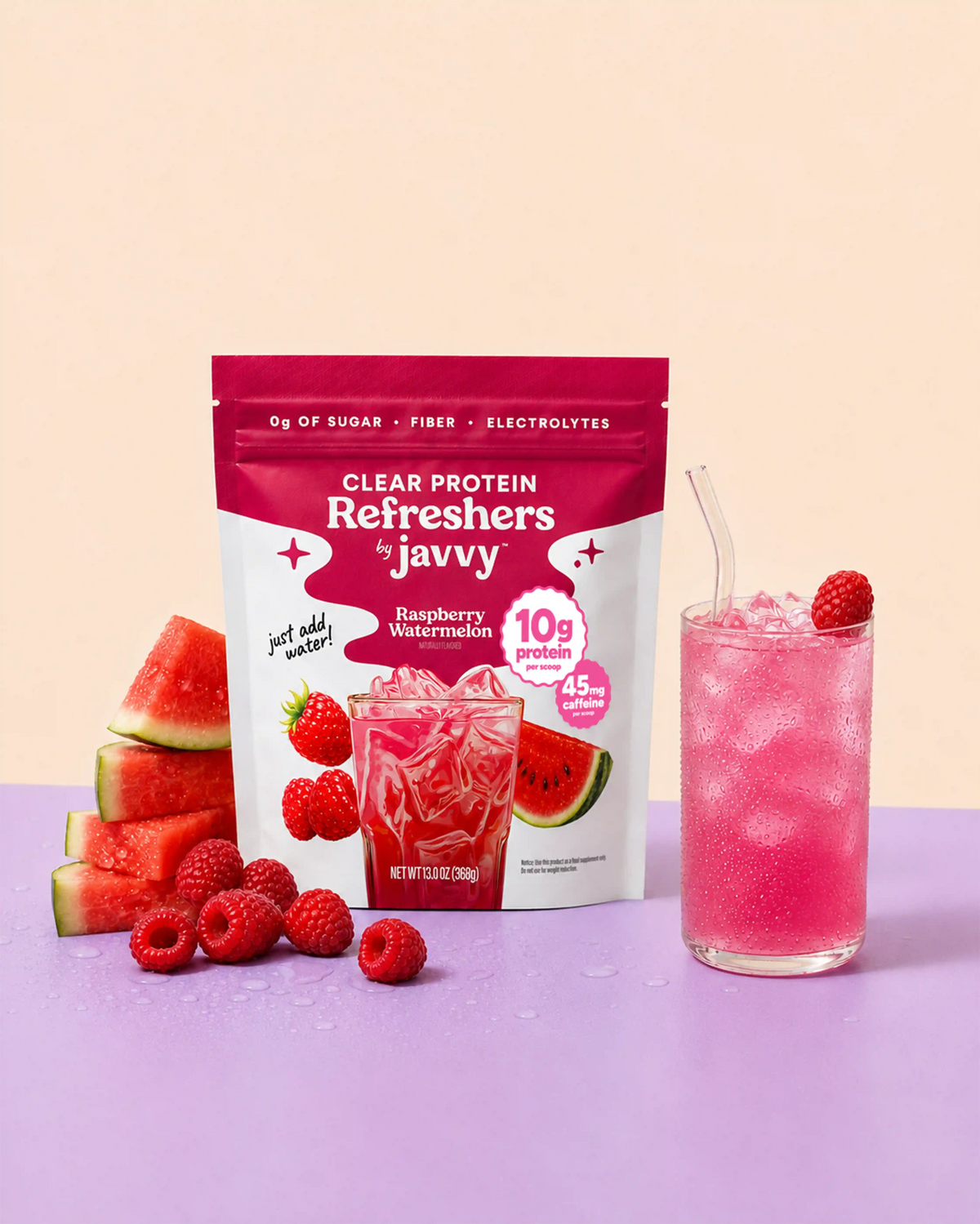 Raspberry Watermelon Protein Refresher